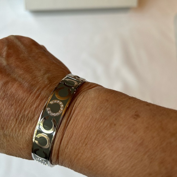 Authentic COACH bangle bracelet with gray C’s and some bling on C’s used… - Picture 5 of 11